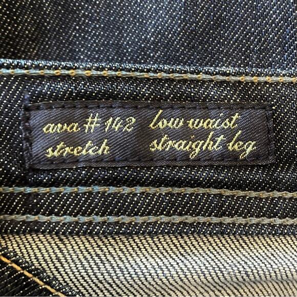 CITIZENS OF HUMANITY 142 AVA LOW RISE STRAIGHT LEG Y2K DARK JEANS 27 - Picture 7 of 7